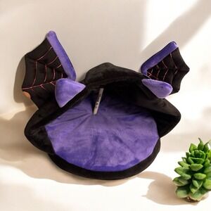 Small Animal Cuddler Cave Bed Small Pet Bed‎ Red 9" x 8" Spooky Slumber Bat  NWT